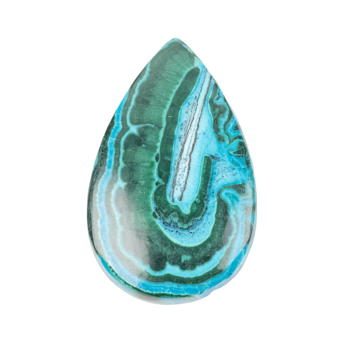 Chryscocolla + Malachite Cabochon 48.65 ct 36x22mm