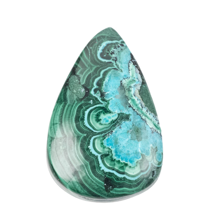 Chryscocolla + Malachite Cabochon 62.40 ct 36x23mm