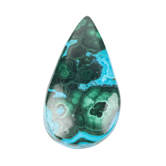 Chryscocolla + Malachite Cabochon 49.90 ct 42x23mm