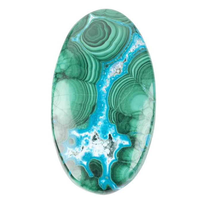 Chryscocolla + Malachite Cabochon 131.95 ct 54x30mm