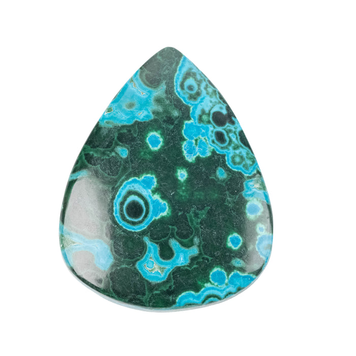 Chryscocolla + Malachite Cabochon 96 ct 43x34mm