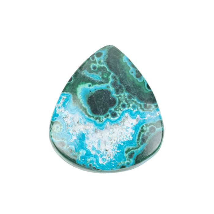 Chryscocolla + Malachite Cabochon 37.20 ct 28x25mm