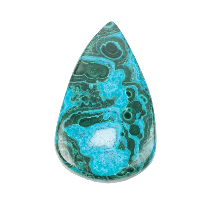 Chryscocolla + Malachite Cabochon 70.75 ct 45x27mm