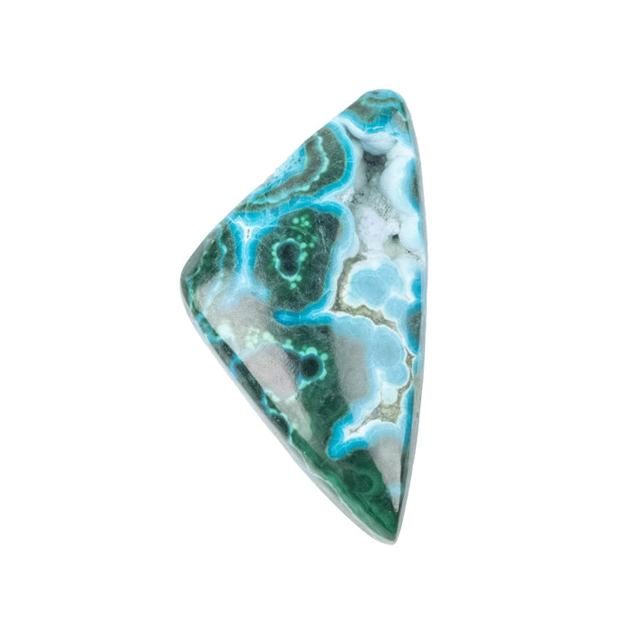 Chryscocolla + Malachite Cabochon 28.50 ct 32x17mm