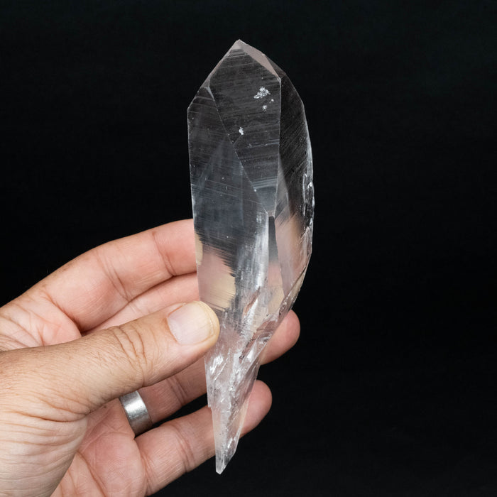 Lemurian Seed Quartz Crystal *DT with Phantom 313 g 155x56mm
