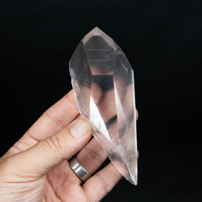 Lemurian Seed Quartz Crystal *DT with Phantom 305 g 131x51mm