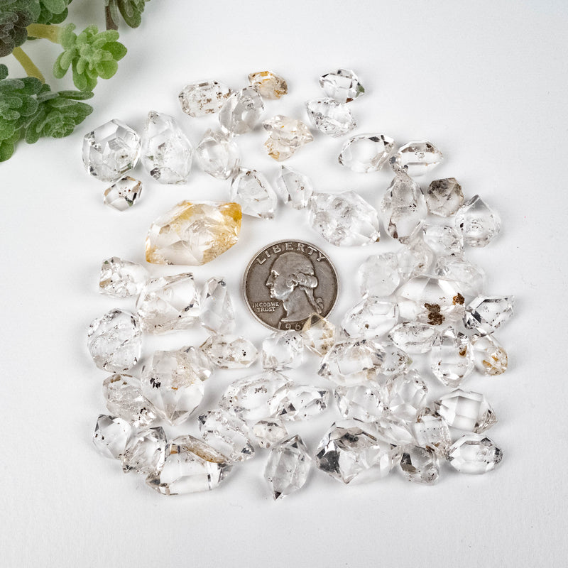 Herkimer Diamond Quartz Crystal Lot 100 g 10mm - 27mm B / A / A+ grade - InnerVision Crystals
