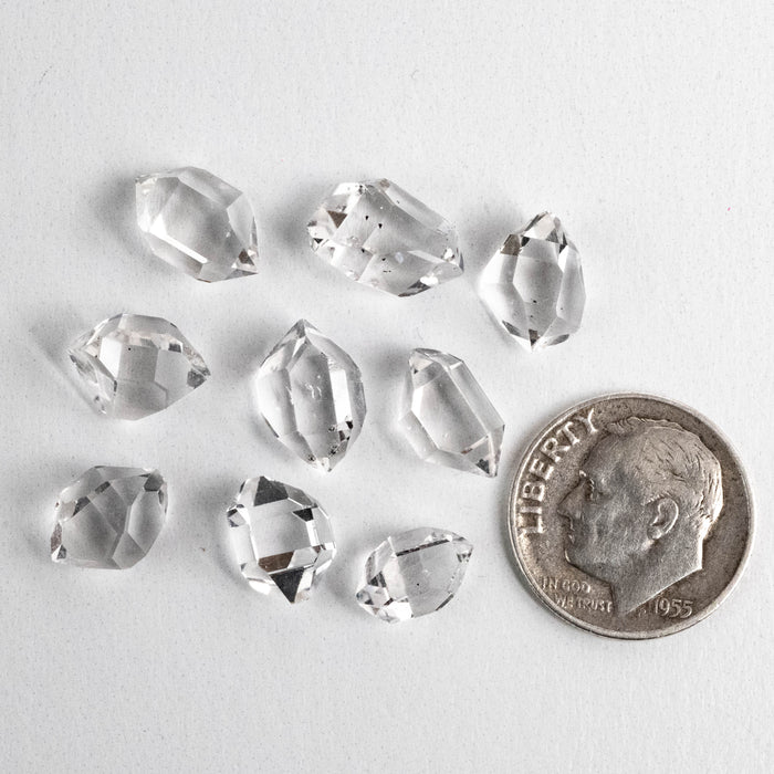 Herkimer Diamond Quartz Crystals Lot 4.29 g 8-11mm A+/AA