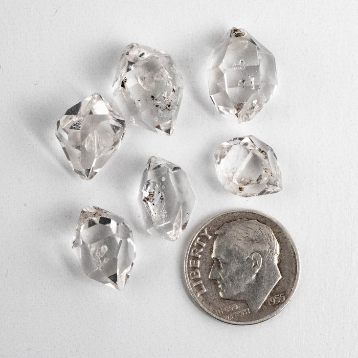 Herkimer Diamond Quartz Crystals Lot 7.02 g 11-15mm A/A+