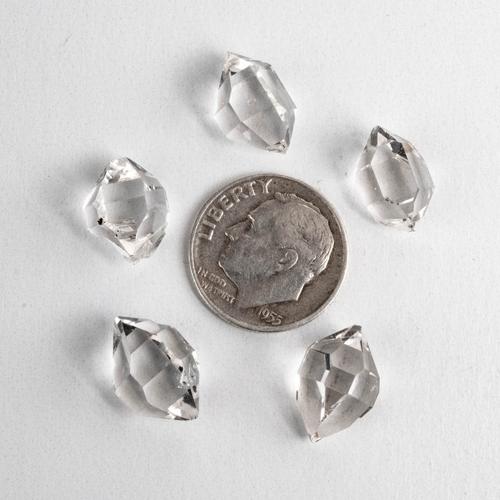 Herkimer Diamond Quartz Crystals Lot 4.69 g 11-14mm A+