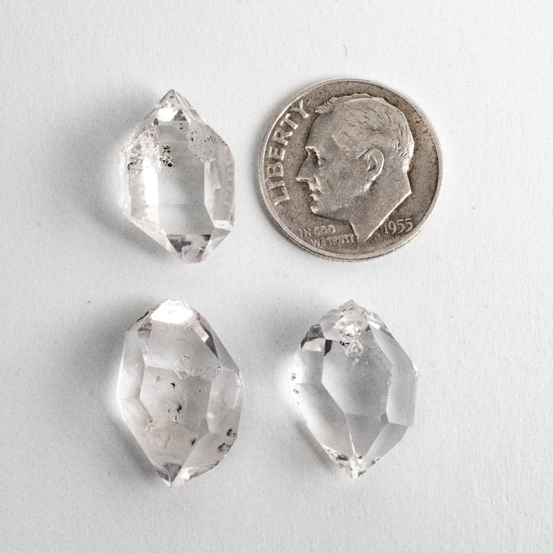Herkimer Diamond Quartz Crystals Lot 5.69 g 16-17mm A/A+ - InnerVision Crystals