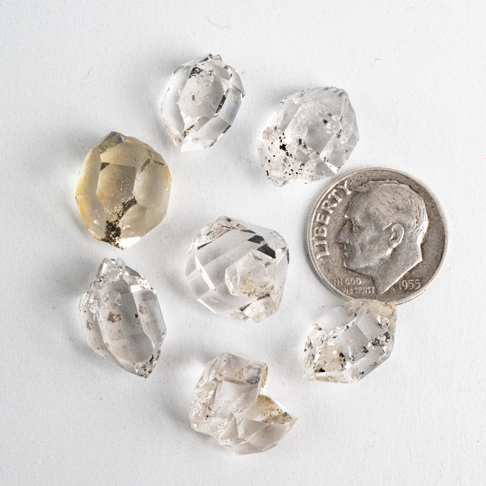 Herkimer Diamond Quartz Crystals Lot 10.87 g 14-16mm A
