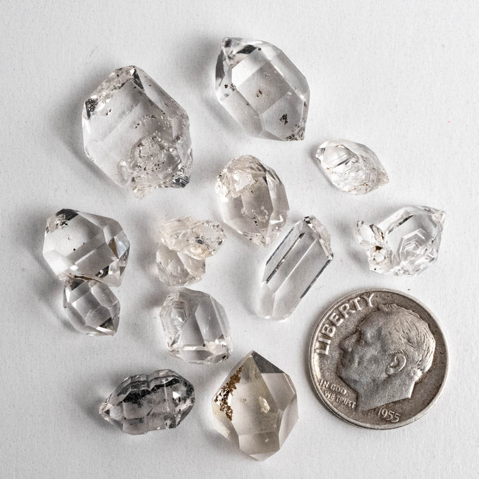 Herkimer Diamond Quartz Crystals Lot 11.31 g 8-18mm A/A+