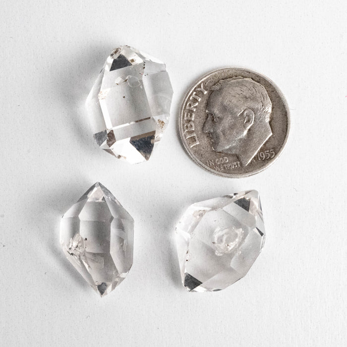 Herkimer Diamond Quartz Crystals Lot 7.57 g 17-18mm A/A+