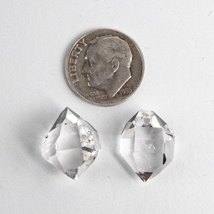 Herkimer Diamond Quartz Crystals Lot 3.72 g 15-16mm A+
