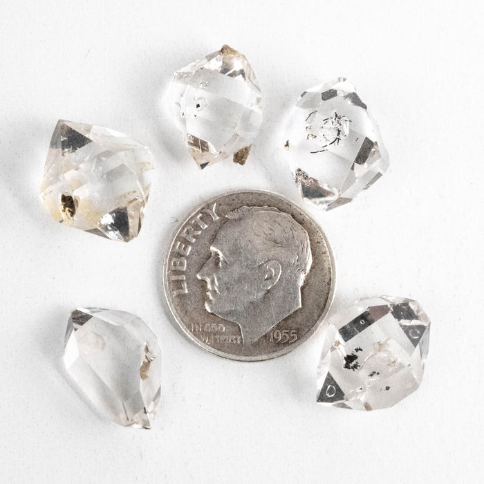 Herkimer Diamond Quartz Crystals Lot 6.08 g 12-14mm A/A+
