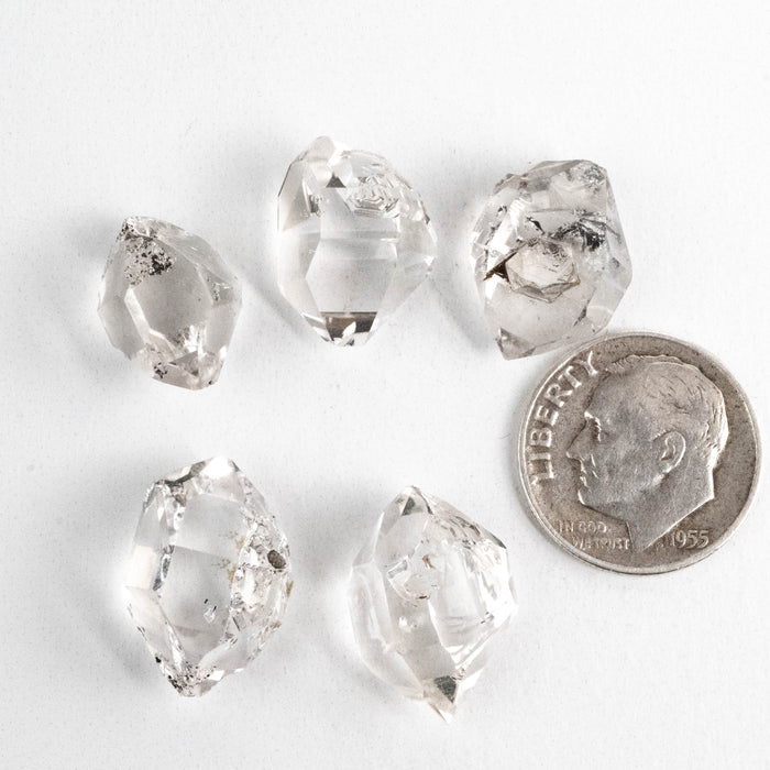 Herkimer Diamond Quartz Crystals Lot 8.54 g 14-17mm A