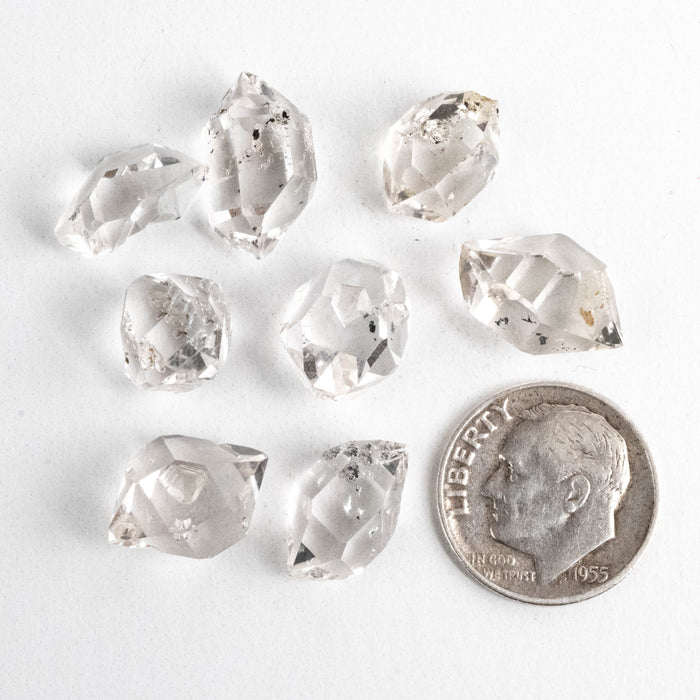 Herkimer Diamond Quartz Crystals Lot 8.58 g 11-14mm A/A+