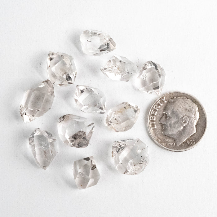 Herkimer Diamond Quartz Crystals Lot 8.75 g 14-16mm A/A+