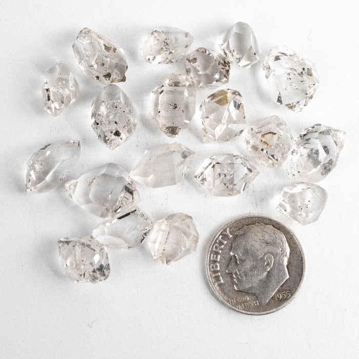 Herkimer Diamond Quartz Crystals Lot 12.98 g 14-15mm B+/A/A+