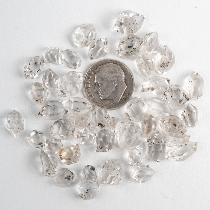 Herkimer Diamond Quartz Crystals Lot 16.88 g 9-14mm B+/A/A+