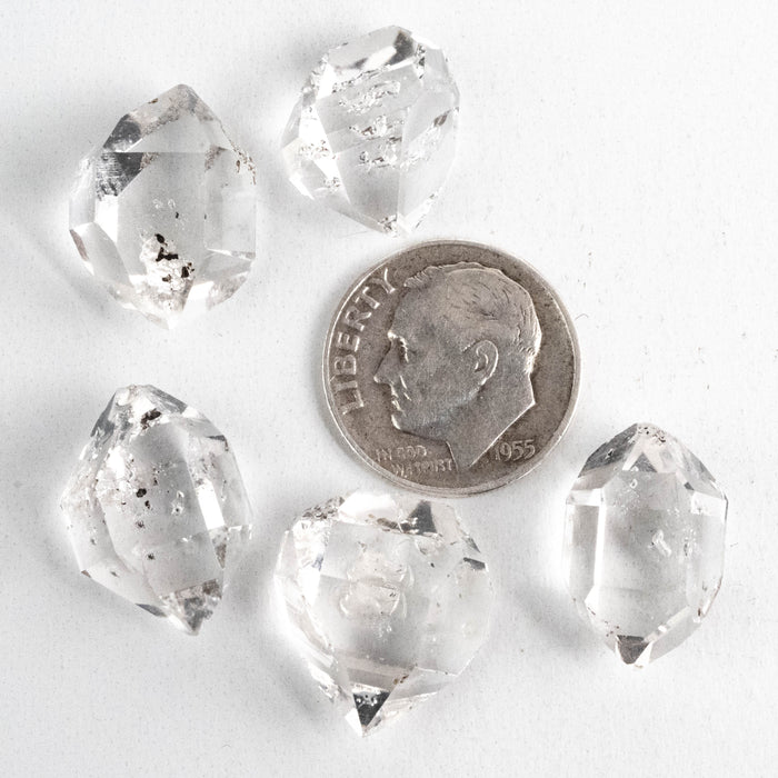 Herkimer Diamond Quartz Crystals Lot 10.39 g 18-19mm A+