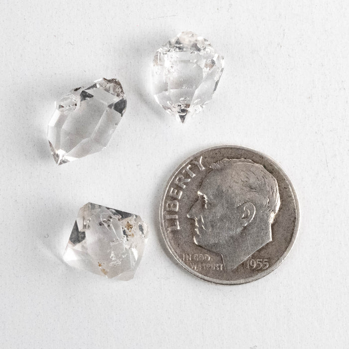 Herkimer Diamond Quartz Crystals Lot 2.59 g 14-15mm A+