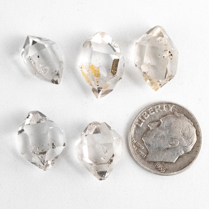 Herkimer Diamond Quartz Crystals Lot 7.45 g 14-16mm A/A+