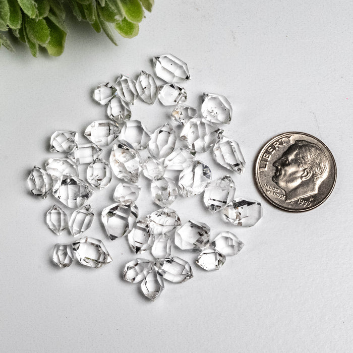 Herkimer Diamond Quartz Crystals 10g 6mm - 9mm A+/AA Grade WHOLESALE LOT