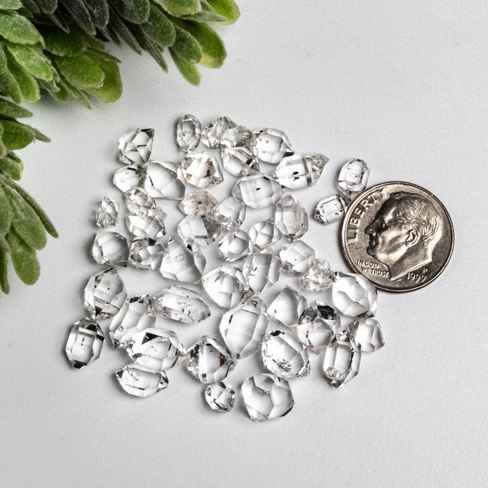 Herkimer Diamond Quartz Crystals 10 g 6mm - 9mm A+/AA Grade WHOLESALE LOT