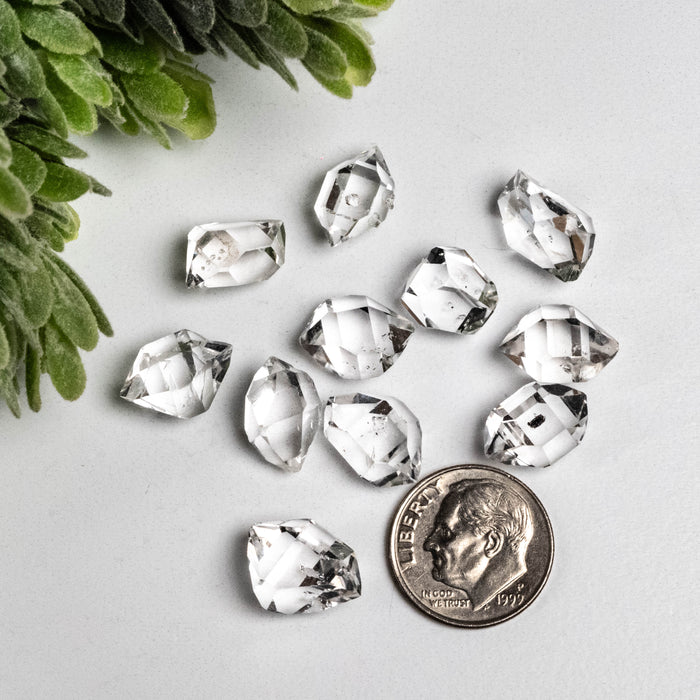 Herkimer Diamond Quartz Crystals 10 g 12.5mm - 13mm A+/AA Grade WHOLESALE LOT