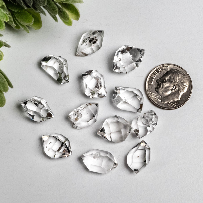 Herkimer Diamond Quartz Crystals 11.50 g 12.5mm - 13mm A+/AA Grade WHOLESALE LOT
