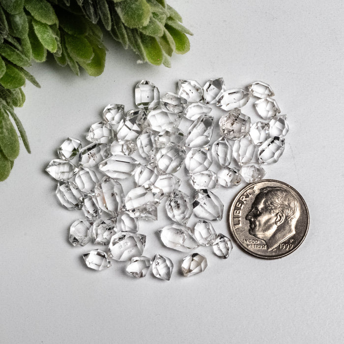 Herkimer Diamond Quartz Crystals 10g 6mm - 9mm A+/AA Grade WHOLESALE LOT