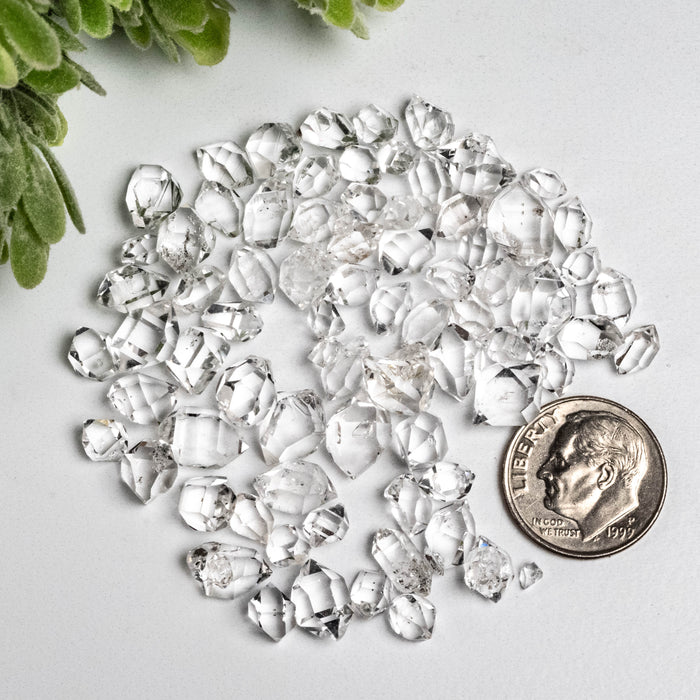 Herkimer Diamond Quartz Crystals 15 g 6mm - 9mm A+/AA Grade WHOLESALE LOT