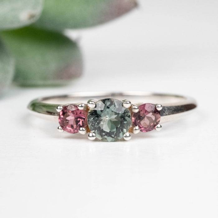 Tourmaline Ring 3mm-5mm Size 9 .925 Silver