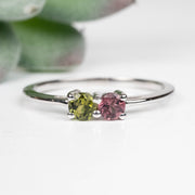 Tourmaline Ring 3mm Size 9 .925 Silver - InnerVision Crystals