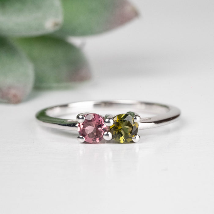 Tourmaline Ring 3.5mm Size 6 .925 Silver