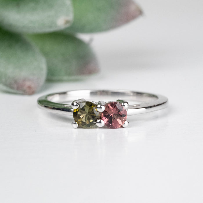 Tourmaline Ring 3.5mm Size 6 .925 Silver