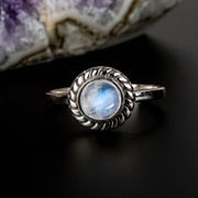 Moonstone Ring 6mm | Choose Size - InnerVision Crystals