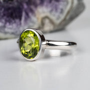 Peridot Ring 9x7mm | Choose Size - InnerVision Crystals