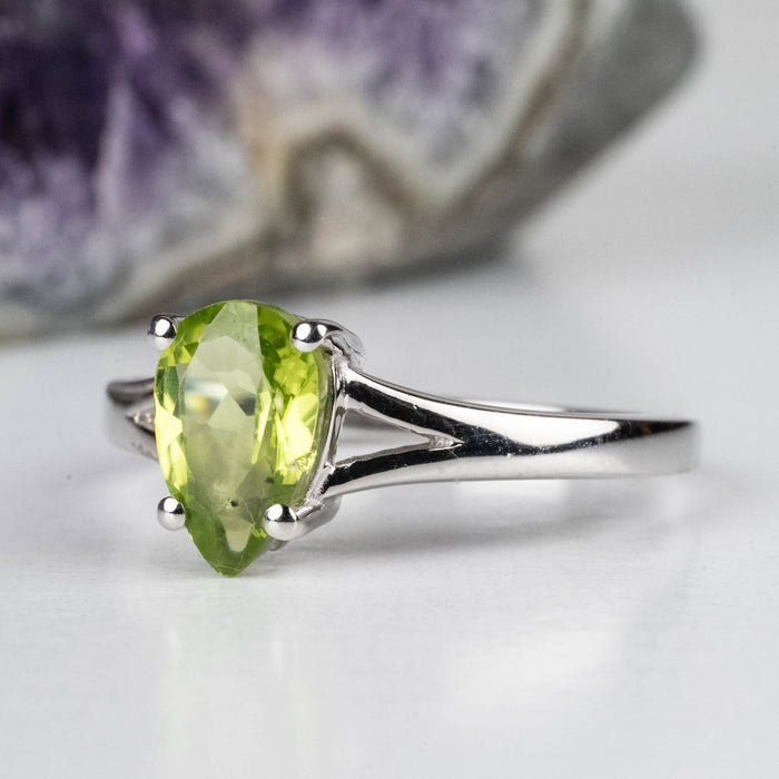 Peridot Ring 8x6mm | Choose Size