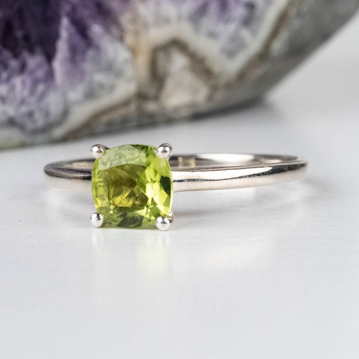 Peridot Ring 6mm | Choose Size