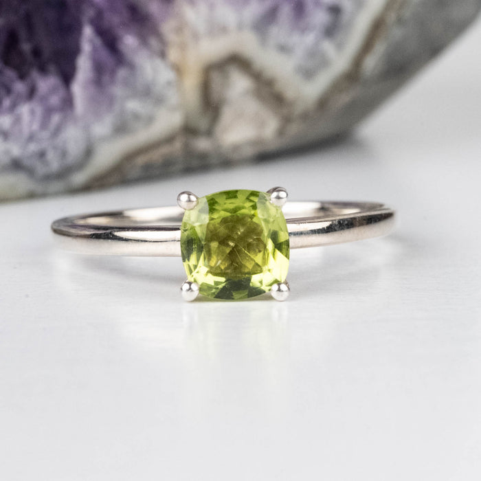 Peridot Ring 6mm | Choose Size