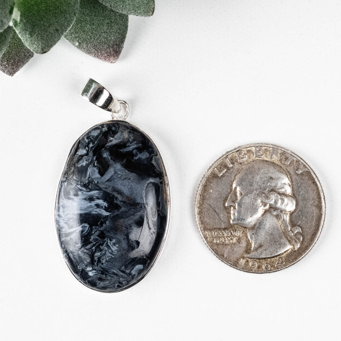 Pietersite Pendant 6.75 g 42x21mm .925 Silver