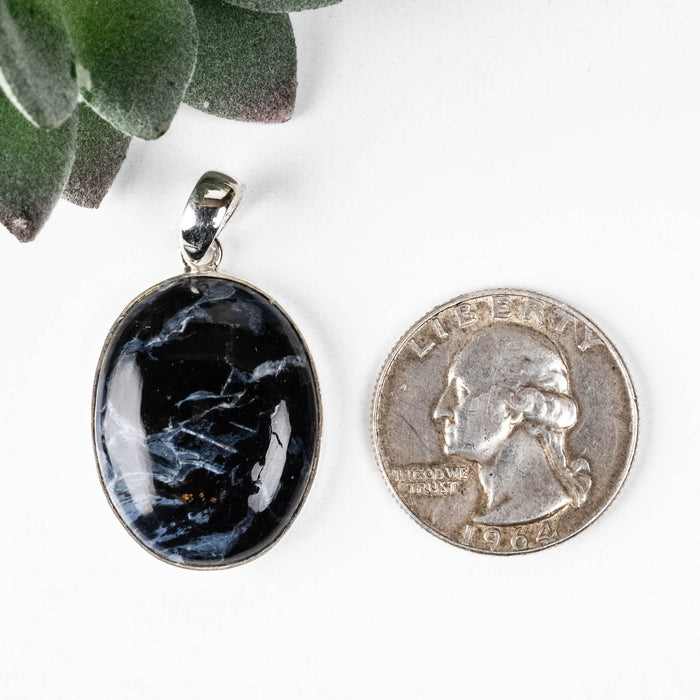 Pietersite Pendant 6.51 g 38x21mm .925 Silver