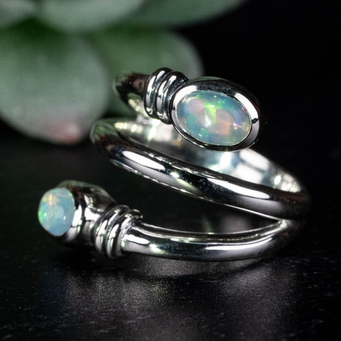 Ethiopian Opal Ring 7x5mm Size 6 .925 Silver