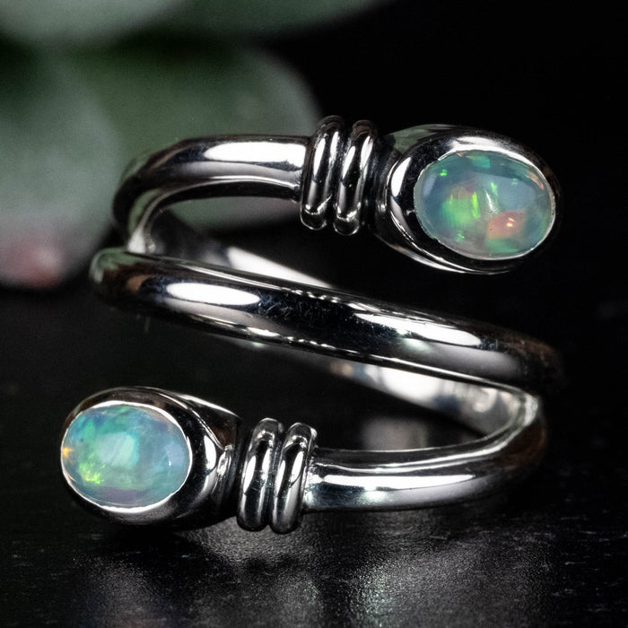 Ethiopian Opal Ring 7x5mm Size 6 .925 Silver