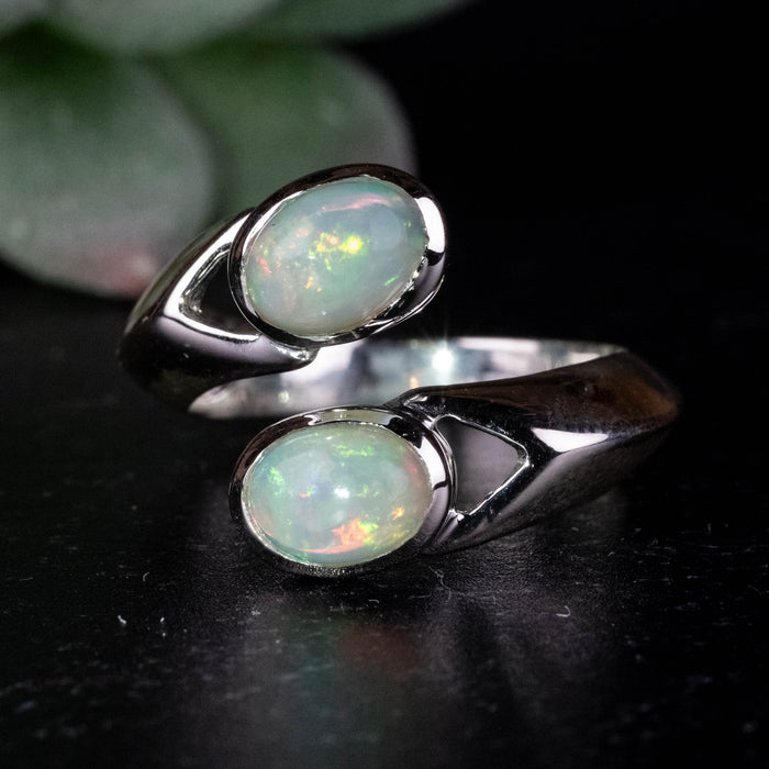 Ethiopian Opal Ring 7x5mm Size 7 .925 Silver