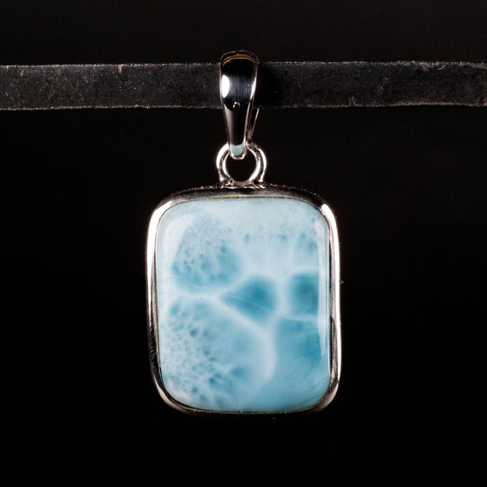 Larimar Pendant 5.34 g 32x17mm .925 Silver