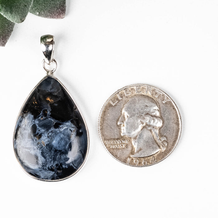 Pietersite Pendant 7.25 g 43x22mm .925 Silver